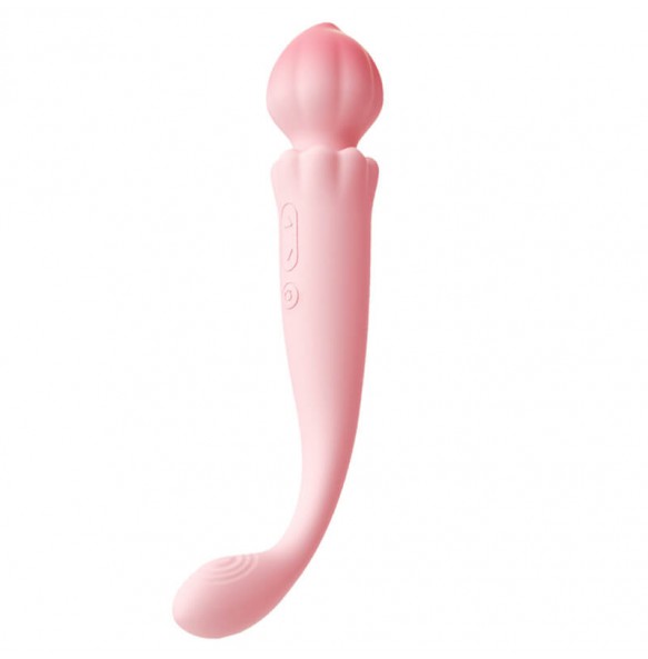 MizzZee - Peach Dual-Head Vibrators Wand (Chargeable - Pink)